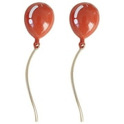 Cute Earrings Pink Cute Balloon Earrings Funny Design Silver Needle Earrings Tassels Long Earrings Fashion Exaggerated Versatile Ear Clips